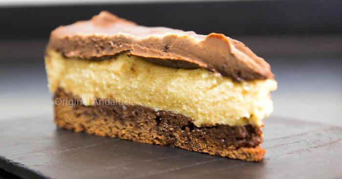 Turron taart met chocolade